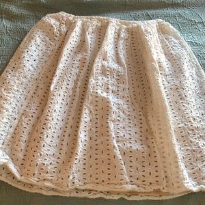 Michael kors white eyelet skirt